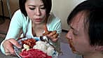 M男を人間便器にして楽しむゲロスカ女子倶楽部 騎乗位で腰を振りながら嘔吐、脱糞する予備校女講師 会員ナンバー7番 竹内美緒 サンプル画像 14