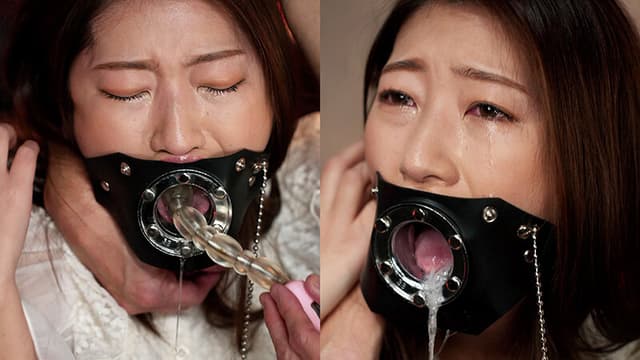 喉奥奴●独占無限ループハードコアイラマチオ 壊れるまで深突！欧米級の蹂躙ピストンと強●喉奥飲尿・嘔吐リサイクルに咽び泣くマゾ美女の末路 立華静音 サンプル画像 7
