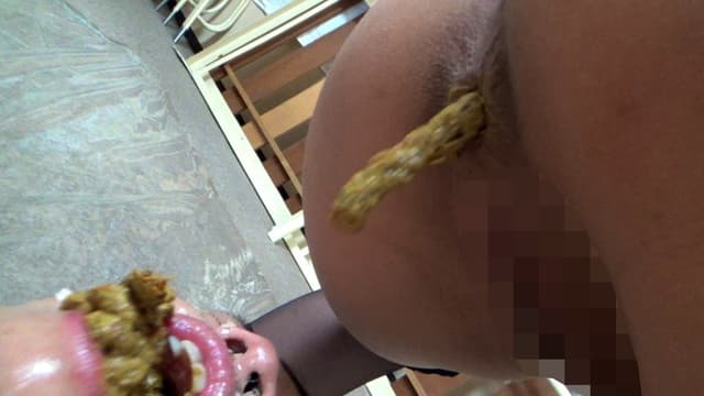 人間崩壊シリーズ32 ゲロスカ痴女 M男○制食糞の宴3 サンプル画像 20